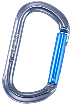 Карабин Kailas Oval Straight Iron Gray/Sky Blue