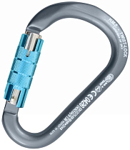 Карабин Kong HMS Classic Twist Lock Grey/Polish/Cyan