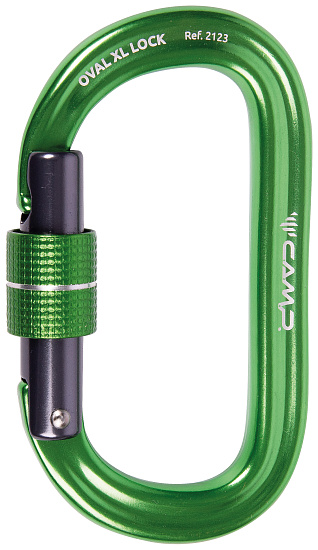 Карабин C.A.M.P. Oval XL Lock Green - Фото 1 большая
