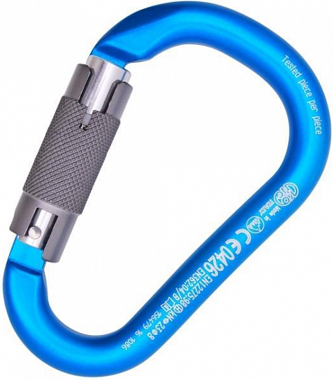 Карабин Kong Napik Auto Block Cyan/Polished/Grey - Фото 1 большая