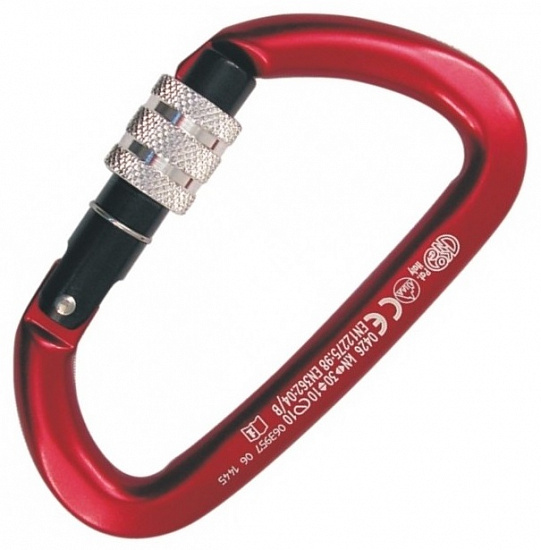 Карабин Kong Guide Screw Red/Black/Polish - Фото 2 большая