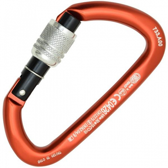 Карабин Kong Guide Screw Red/Black/Polish - Фото 1 большая