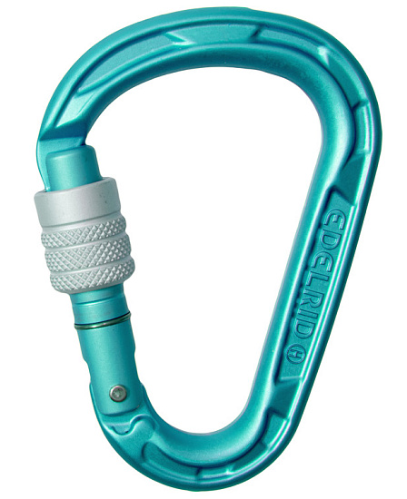 Карабин муфтованный Edelrid HMS Strike Screw Icemint - Фото 1 большая
