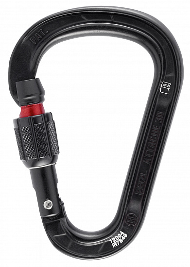Карабин Petzl Attache Black - Фото 1 большая