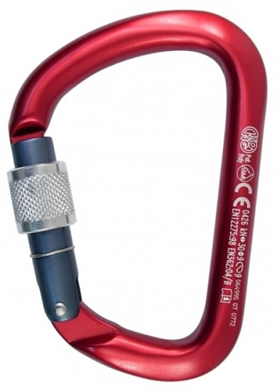 Карабин Kong X-Large Alu Screw Gate Red/Grey/Polished - Фото 1 большая