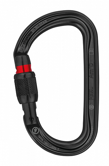 Карабин Petzl Am'D Screw-Lock Black - Фото 1 большая