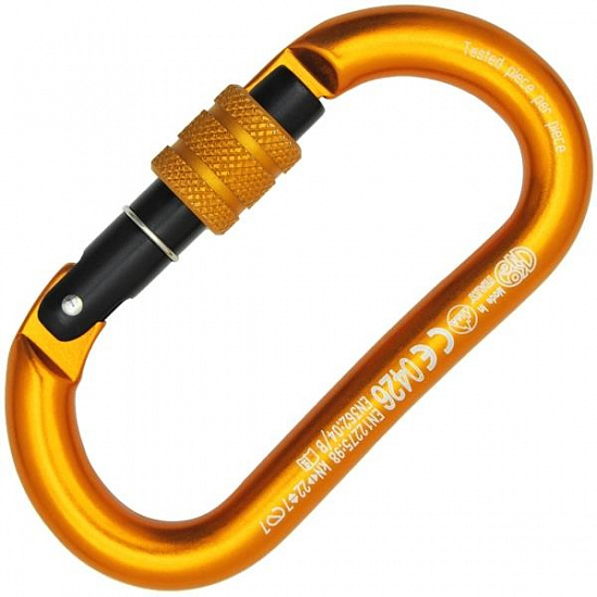 Карабин Kong Oval Alu Classic Screw Orange/Black/Orange - Фото 1 большая