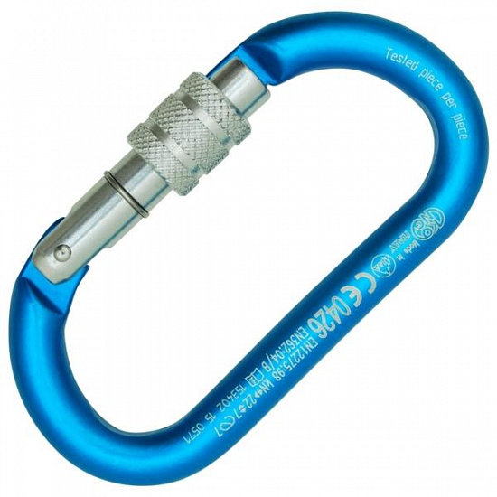 Карабин Kong Oval Alu Classic Screw Cyan/Polished - Фото 1 большая