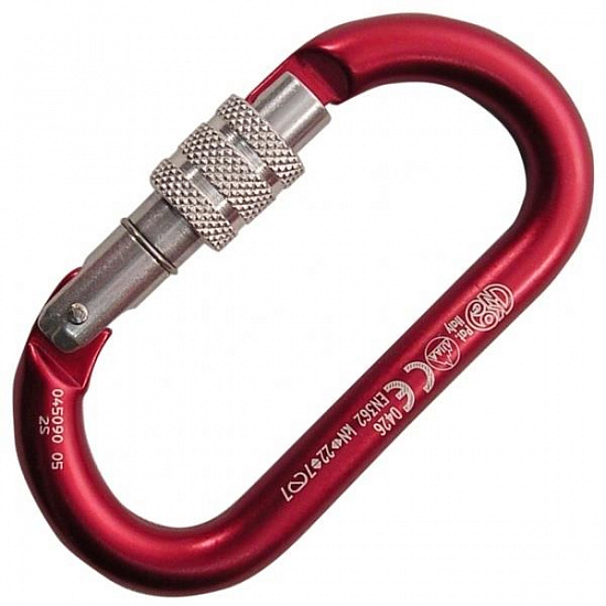 Карабин Kong Oval Alu Classic Screw Red/Polish - Фото 1 большая