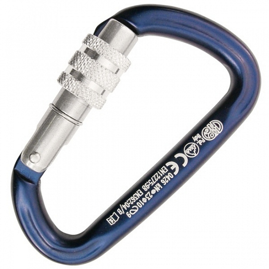 Карабин Kong Trapper Screw-Lock Yellow/Polish/Black - Фото 1 большая
