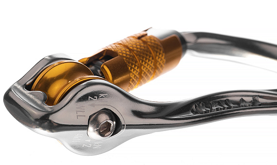 Карабин Kailas Rota Triple-lock Pulley Iron Gray - Фото 2 большая