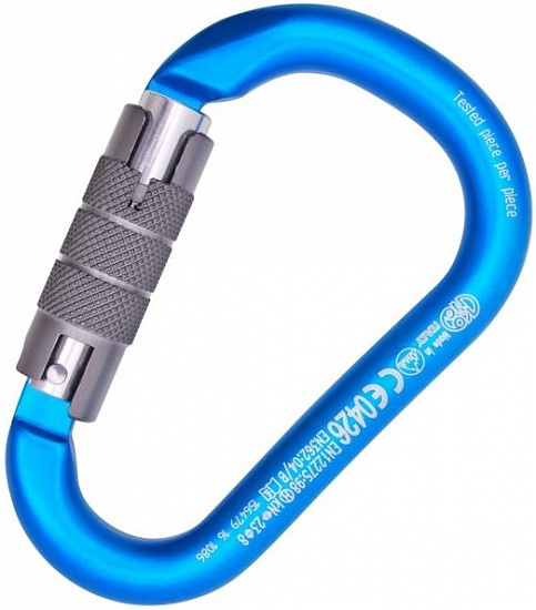 Карабин Kong Napik Twist Lock Cyan/Black/Grey - Фото 1 большая
