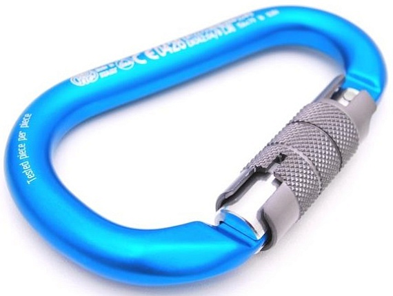 Карабин Kong Napik Twist Lock Cyan/Black/Grey - Фото 2 большая