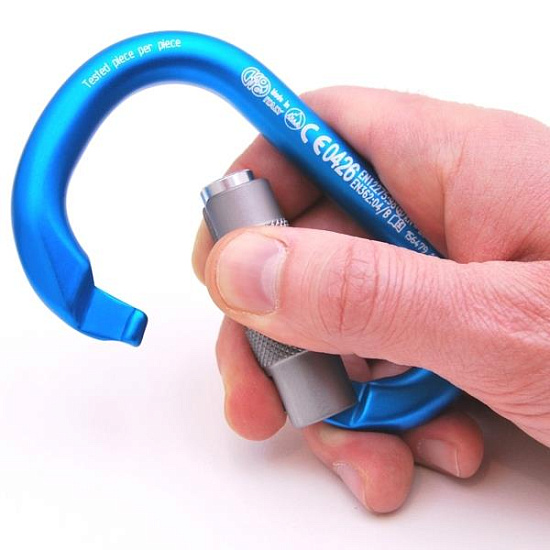 Карабин Kong Napik Twist Lock Cyan/Black/Grey - Фото 3 большая