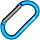 Карабин Kong Oval Alu Straight Gate Turquoise/Grey - Фото 1 малая