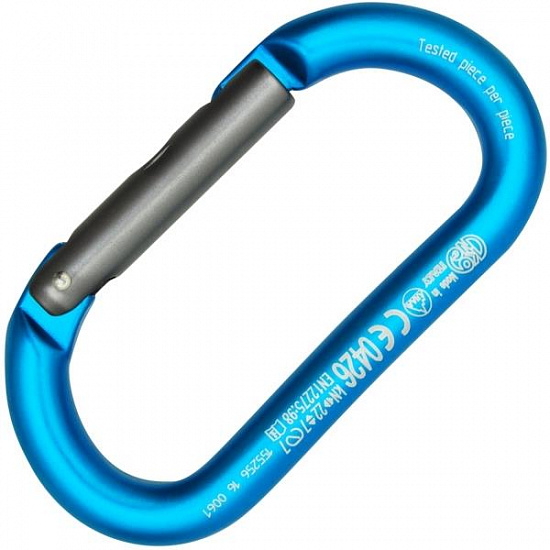 Карабин Kong Oval Alu Straight Gate Turquoise/Grey - Фото 1 большая