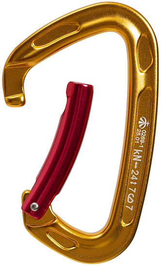 Карабин Vertical скалолазный с гнутой защелкой Keylock Gold - Фото 4 большая