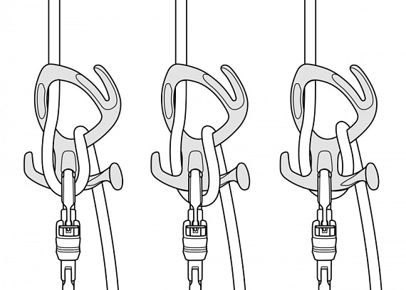 Спусковое устройство Petzl Pirana Black - Фото 2 большая