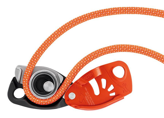 Страховочное устройство Petzl Neox Orange - Фото 3 большая