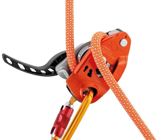 Страховочное устройство Petzl Neox Orange - Фото 5 большая
