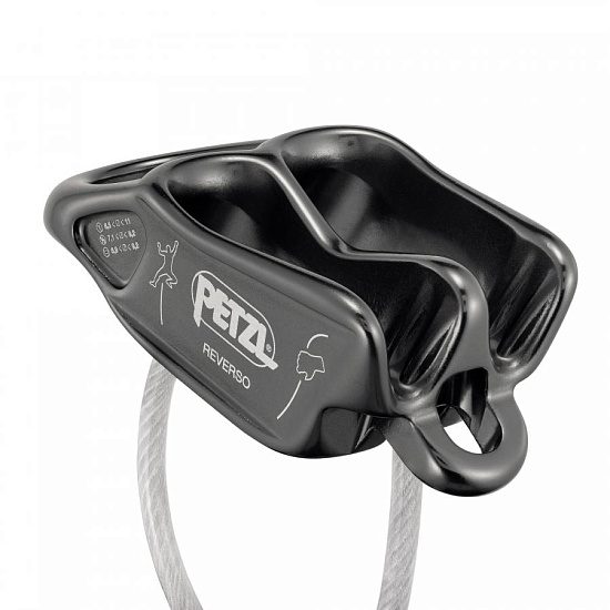 Страховочно-спусковое устройство Petzl Reverso Grey - Фото 2 большая