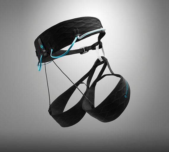 Страховочная система женская Black Diamond Airnet  Black-Aqua Verde - Фото 2 большая
