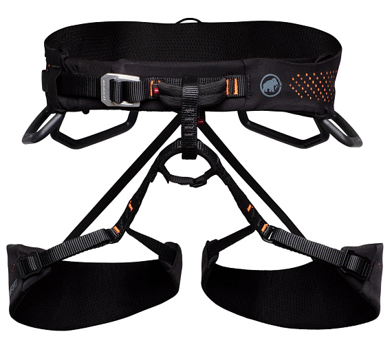 Страховочная система Mammut Comfort Fast Adjust Black/Safety Orange - Фото 1 большая