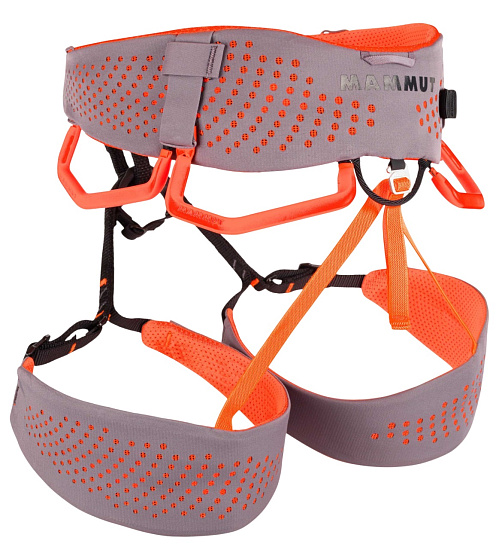 Страховочная система женская Mammut Comfort Fast Adjust Shark/Safety Orange - Фото 2 большая
