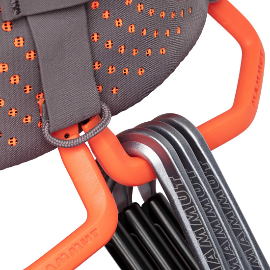 Страховочная система женская Mammut Comfort Fast Adjust Shark/Safety Orange - Фото 3 большая