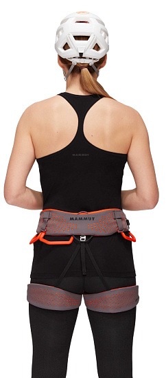 Страховочная система женская Mammut Comfort Fast Adjust Shark/Safety Orange - Фото 6 большая