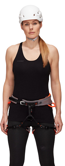 Страховочная система женская Mammut Comfort Fast Adjust Shark/Safety Orange - Фото 7 большая