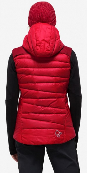 Жилет женский Norrona Falketind Down750 True Red - Фото 4 большая