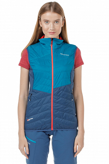 Жилет женский Ortovox Swisswool Dufour Blue Sea - Фото 4 большая
