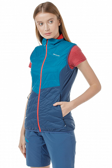 Жилет женский Ortovox Swisswool Dufour Blue Sea - Фото 5 большая