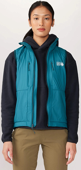 Жилет женский Mountain Hardwear Kor AirShell Бирюзовый - Фото 3 большая