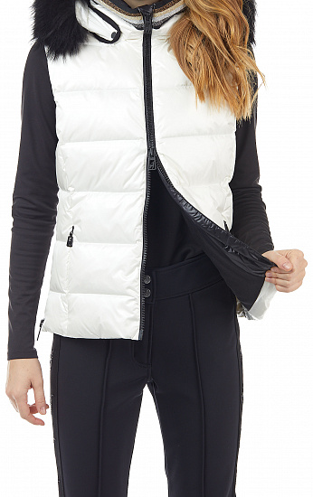 Жилет женский Toni Sailer Lou Fur Bright White - Фото 11 большая