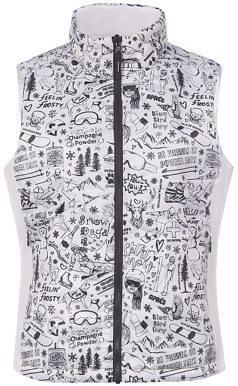 Жилет женский Krimson Klover Sela Reversible White Graffiti - Фото 1 большая
