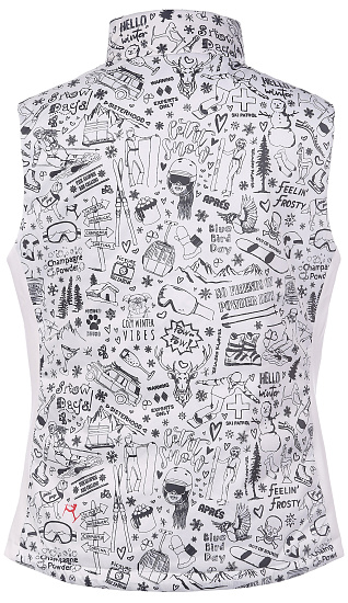 Жилет женский Krimson Klover Sela Reversible White Graffiti - Фото 2 большая