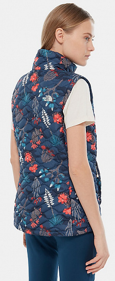 Жилет женский The North Face Thermoball Blue Wing Teal - Фото 4 большая
