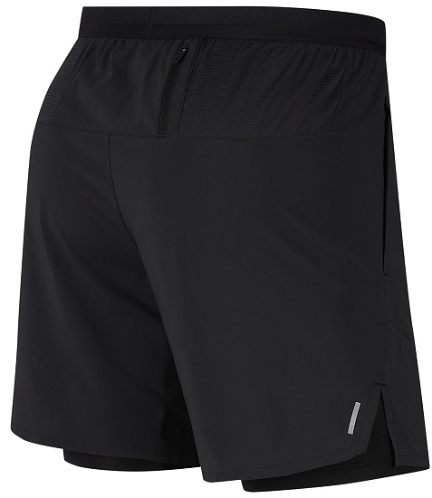 Шорты мужские Nike Flex Stride 2In1 Short 7In Black/Black/Reflective Silv - Фото 2 большая