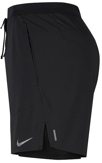 Шорты мужские Nike Flex Stride 2In1 Short 7In Black/Black/Reflective Silv - Фото 3 большая