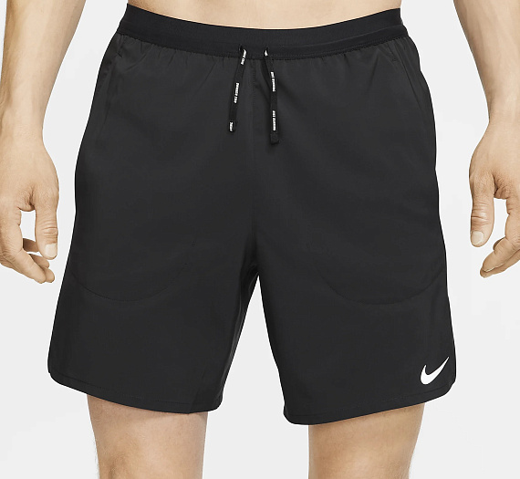 Шорты мужские Nike Flex Stride 2In1 Short 7In Black/Black/Reflective Silv - Фото 5 большая