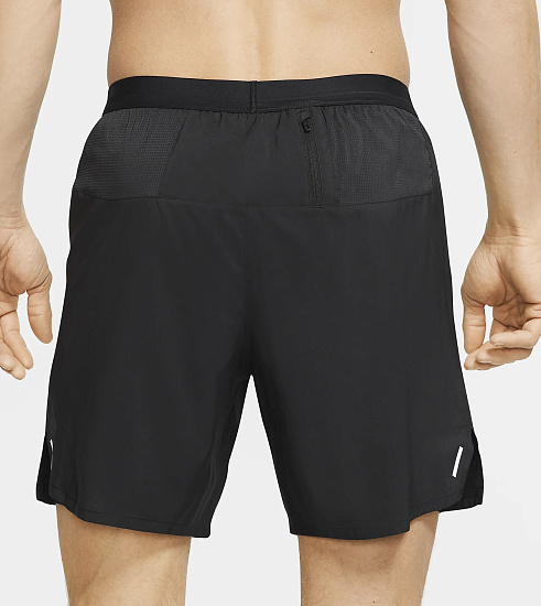 Шорты мужские Nike Flex Stride 2In1 Short 7In Black/Black/Reflective Silv - Фото 6 большая
