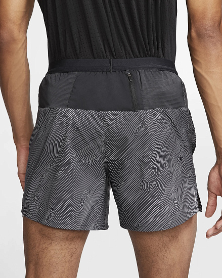 Шорты мужские Nike Flex Stride Short 5 Trail Black/Black/Laser Crimson - Фото 6 большая