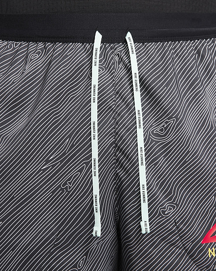 Шорты мужские Nike Flex Stride Short 5 Trail Black/Black/Laser Crimson - Фото 7 большая