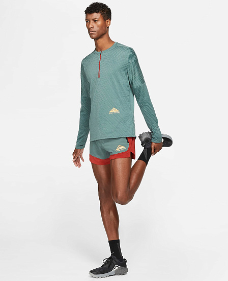 Шорты мужские Nike Drifit Flex Stride Trail Dark Cayenne/Hasta/Solar Flare - Фото 7 большая