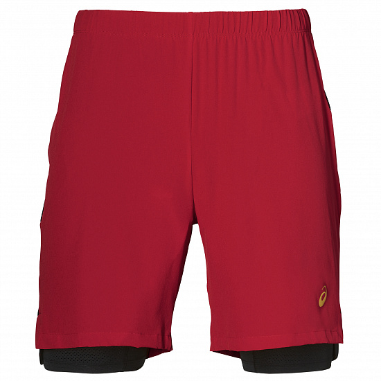 Шорты мужские ASICS 2-N-1 7IN Short Mp Classic Red - Фото 1 большая