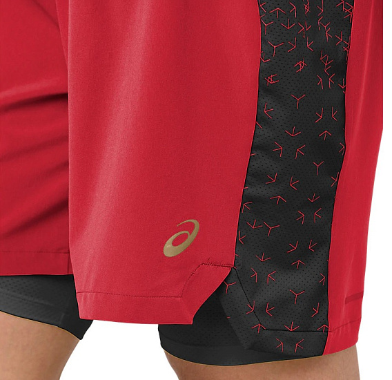 Шорты мужские ASICS 2-N-1 7IN Short Mp Classic Red - Фото 3 большая
