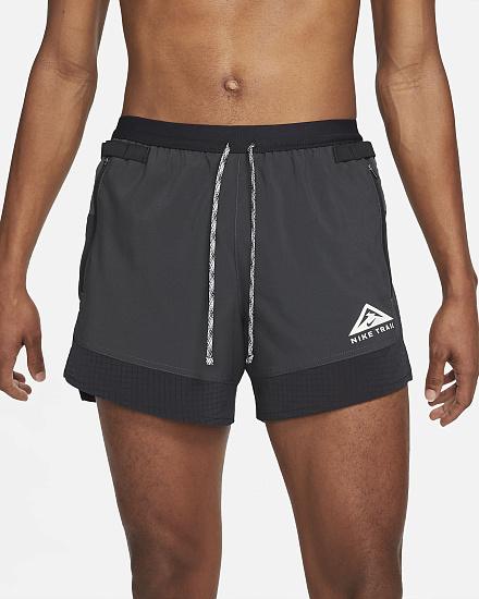 Шорты мужские Nike Drifit Flex Stride Trail Black/Dark Smoke Grey/White - Фото 2 большая