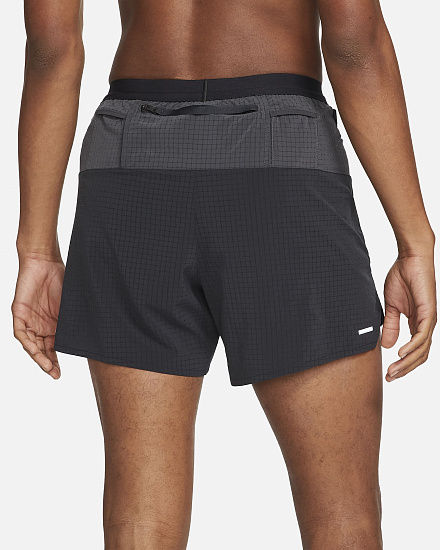 Шорты мужские Nike Drifit Flex Stride Trail Black/Dark Smoke Grey/White - Фото 3 большая